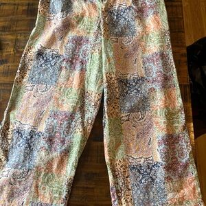 Rachel Zoe Multicolor Linen Pants